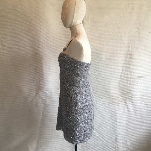 Parker 💋LAST CHANCE💋Glam Silver Grey Party Gown - Picture 3 of 7